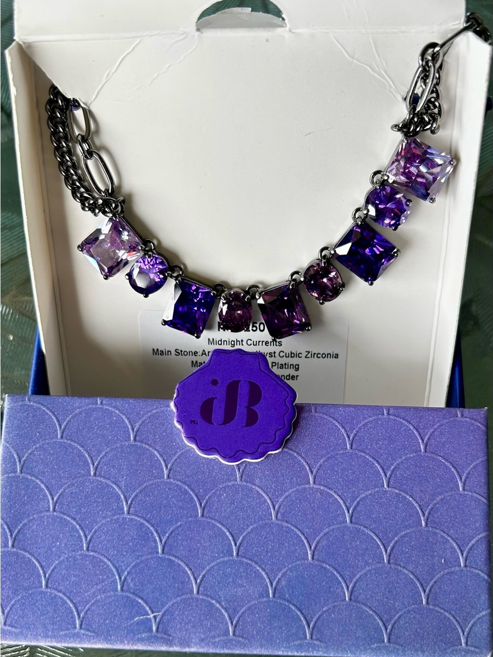 Bomb Party Sirens Purple Amethyst Cubic Zirconia Necklace - Picture 2 of 2